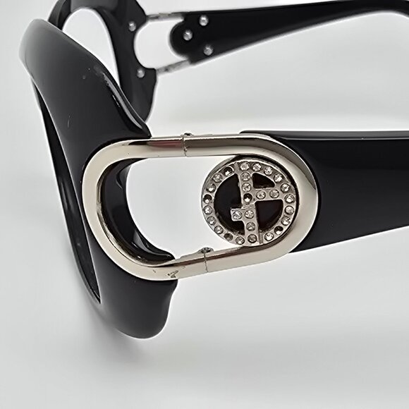 Giorgio Armani GA654/S D28BN Black Rhinestone Sunglasses Frame w Case Italy 57mm main image 10